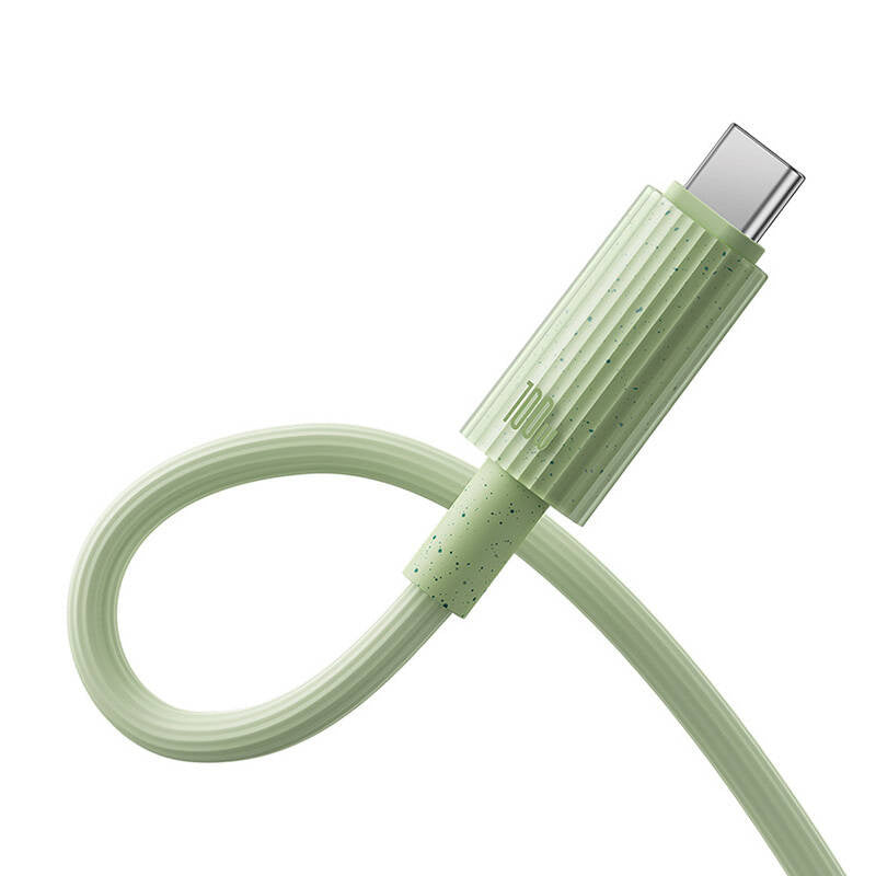 Hurtig opladning kabel Baseus USB-C til USB-C Habitat Series 2m 100W (grøn)