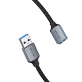Kabel USB-A 3.0 A Mand til Kvinde Vention CBLHI 3m sort