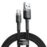 Baseus CATKLF-CG1 USB-kabel 2 m USB A USB C Sort, Grå