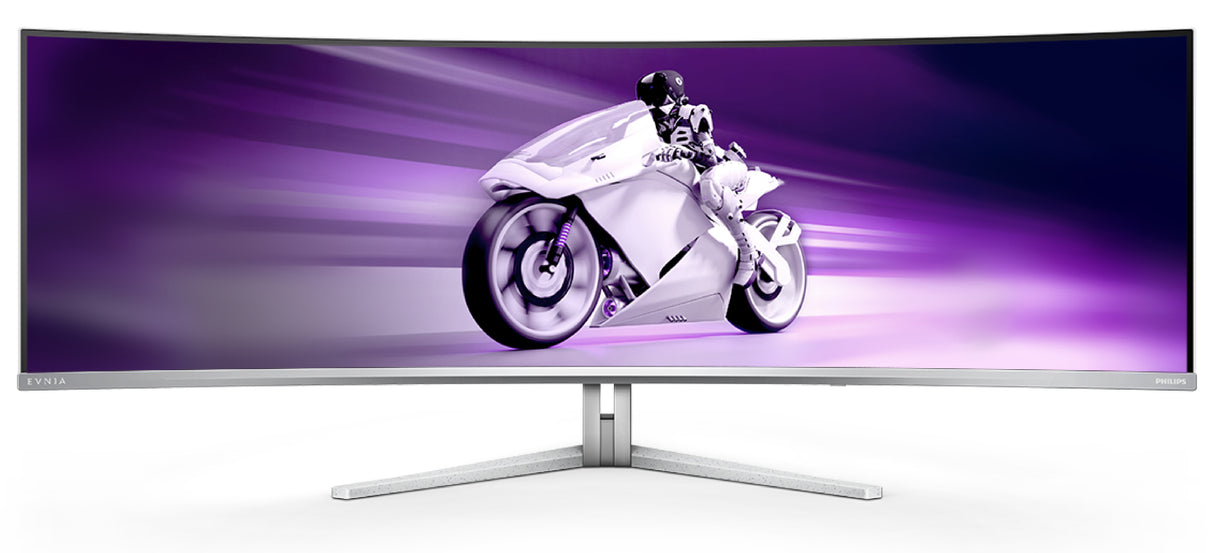Philips Evnia 8000 49M2C8900/00 computerskærm 124,2 cm (48.9") 5120 x 1440 pixel Dual QHD QD-OLED Hvid