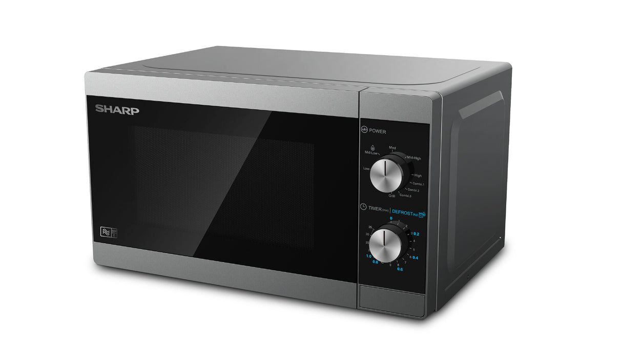 Sharp Home Appliances YC-MG01E-S mikrobølgeovn Sort, Grå Kombination mikroovn Bordplade 20 L 800 W