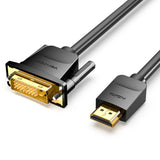 Vention ABFBI videokabel adapter 3 m HDMI Type A (Standard) DVI-D Sort