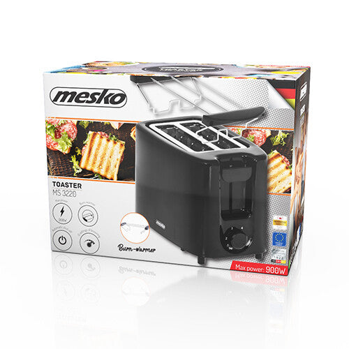 Mesko Home MS 3220 brødrister 6 2 skive(r) 900 W Sort