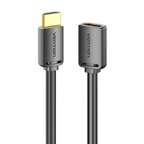 HDMI 2.0 Mand til HDMI 2.0 Kvindelig udvidelseskabel Vention AHCBH 2m, 4K 60Hz, (Sort)