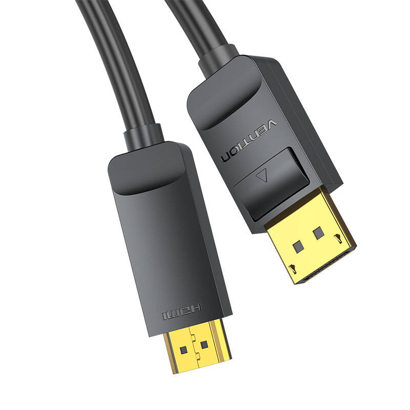 DisplayPort 1.2 til HDMI 1.4 Kabel Vention HAGBH 2m, 4K 30Hz (Sort)