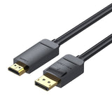 DisplayPort 1.2 til HDMI 1.4 Kabel Vention HAGBH 2m, 4K 30Hz (Sort)