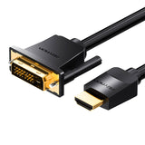 Kabel HDMI til DVI (24+1) Vention ABFBJ 5m, 4K 60Hz/ 1080P 60Hz (Czarny)