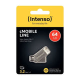 Intenso Pendrive 64GB cMobile Line USB 3.2 / Type-C, Sølv EU (3536490)