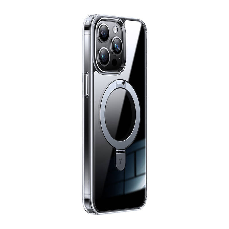 Torras telefonfoder UPRO Ostand Clear til iPhone 15 PRO (gennemsigtig)