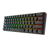 Mekanisk tastatur Royal Kludge RK61 RGB, brun stik (sort)