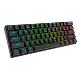 Mekanisk tastatur Royal Kludge RK61 RGB, brun stik (sort)