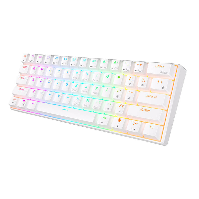 Mekanisk tastatur Royal Kludge RK61 RGB, rød stik (hvid)