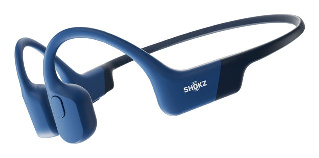Shokz OpenRun USB-C bone conduction open-ear headphones blue