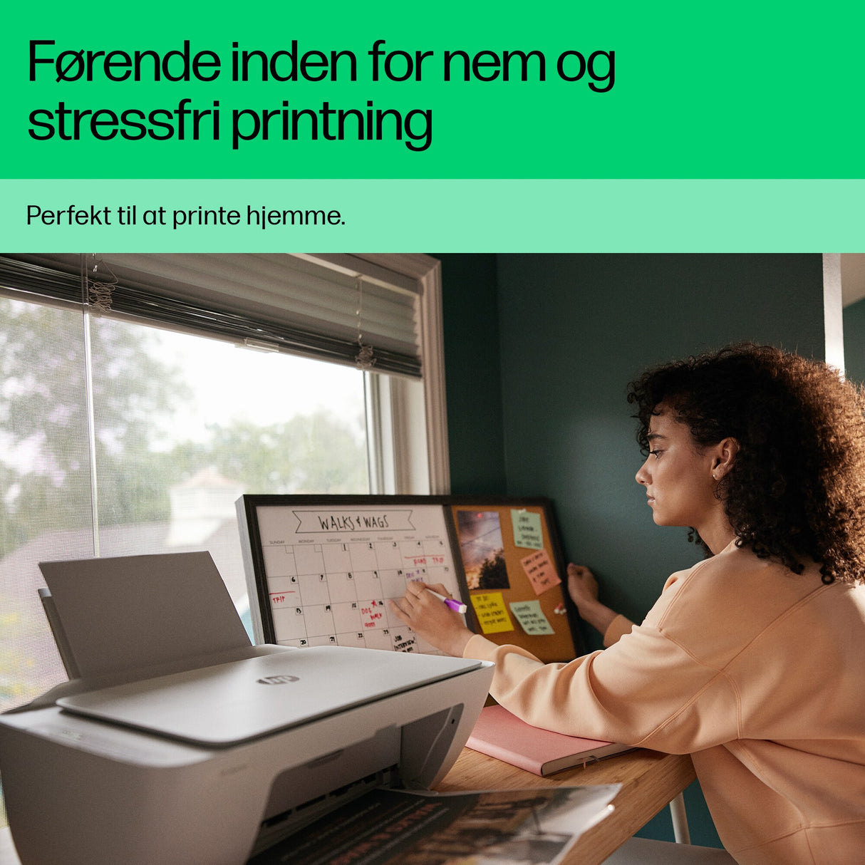 HP DeskJet 2821e Trådløst All-in-One Farve Printer, Instant Ink; Kopimaskine, scanner