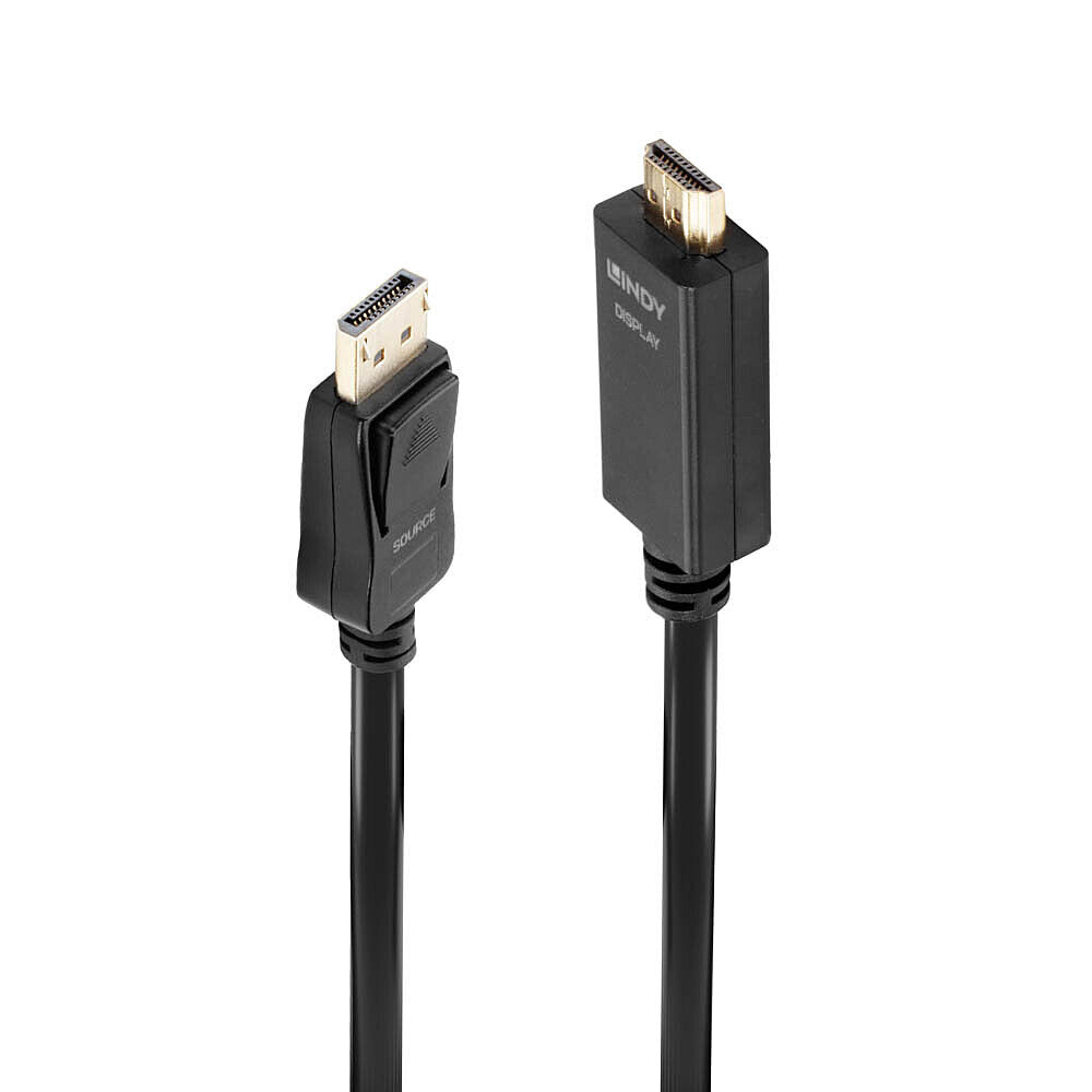 Lindy 36923 videokabel adapter 3 m DisplayPort HDMI Type A (Standard) Sort