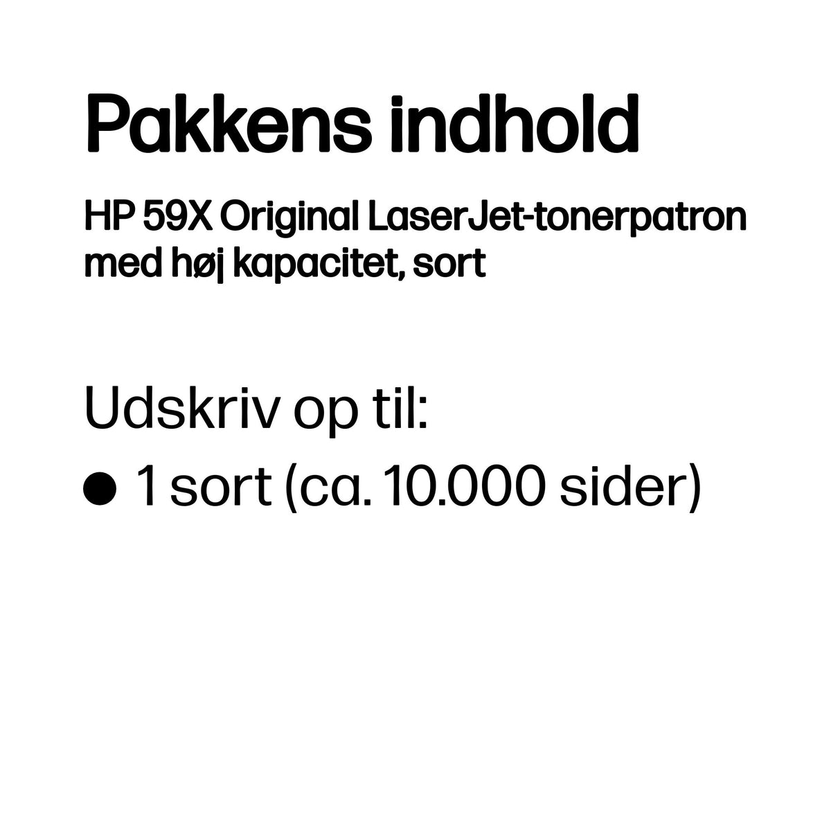 HP 59X Sort 10000 sider Toner CF259X