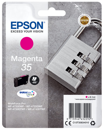 Epson Padlock 35 hængelås DURABrite Ultra enkeltpakke magenta blæk