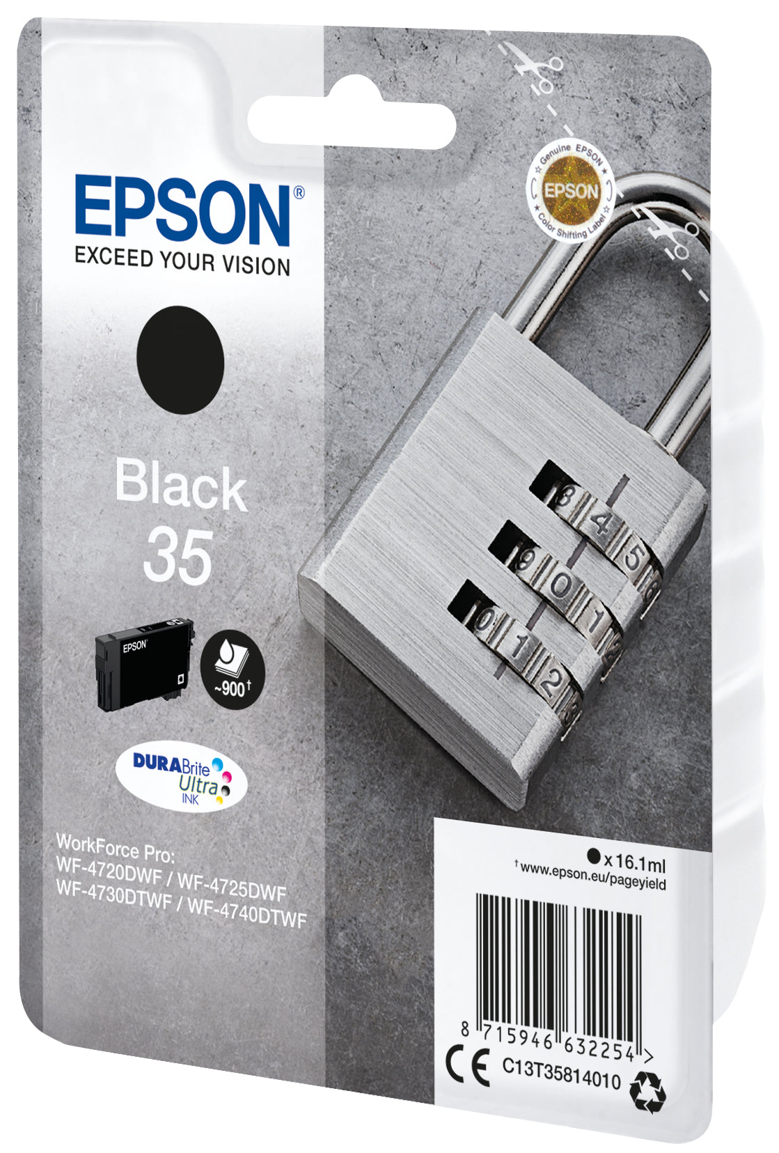 Epson Padlock 35 hængelås DURABrite Ultra enkeltpakke sort blæk