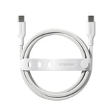 PanzerGlass empower by ® Racing 240W USB-C to USB-C Kabel | USB 2.0 | 2M | Silver White