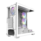 Computercase Darkflash DS900 (hvid) + 7 ARGB-ventilatorer