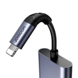 2-i-1 lydadapter Joyroom SY-L01 Lightning til 3,5 mm + Lightning (sort)