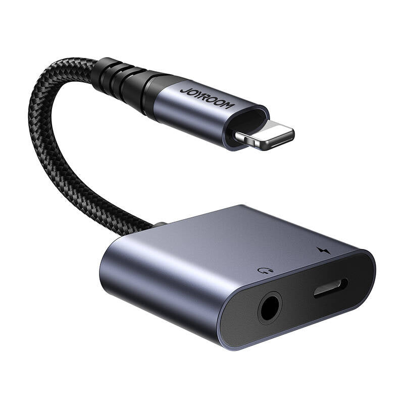 2-i-1 lydadapter Joyroom SY-L01 Lightning til 3,5 mm + Lightning (sort)