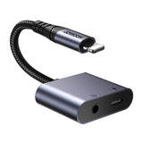 2-i-1 lydadapter Joyroom SY-L01 Lightning til 3,5 mm + Lightning (sort)