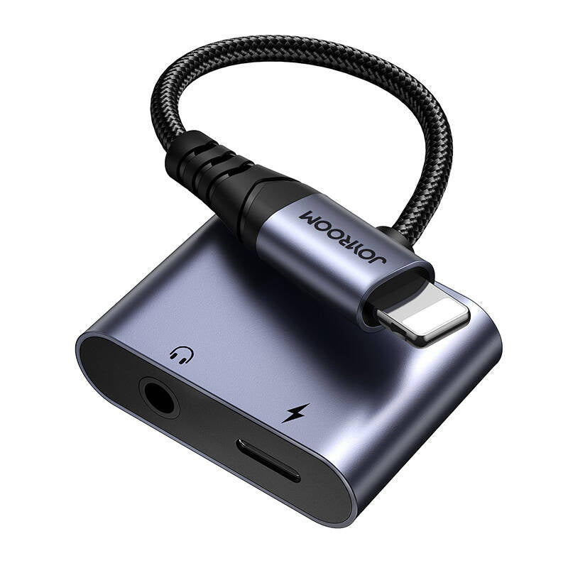 2-i-1 lydadapter Joyroom SY-L01 Lightning til 3,5 mm + Lightning (sort)