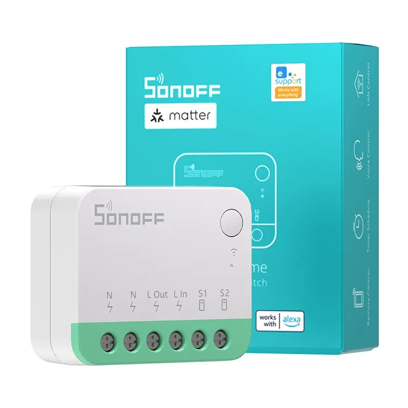 Smart mini-switch WiFi Sonoff MINIR4M Matter (HomeKit, SmartThings, Home Assistant)