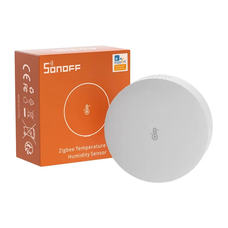 ZigBee Sonoff SNZB-02P smart temperatur- og fugtsensor (rund)