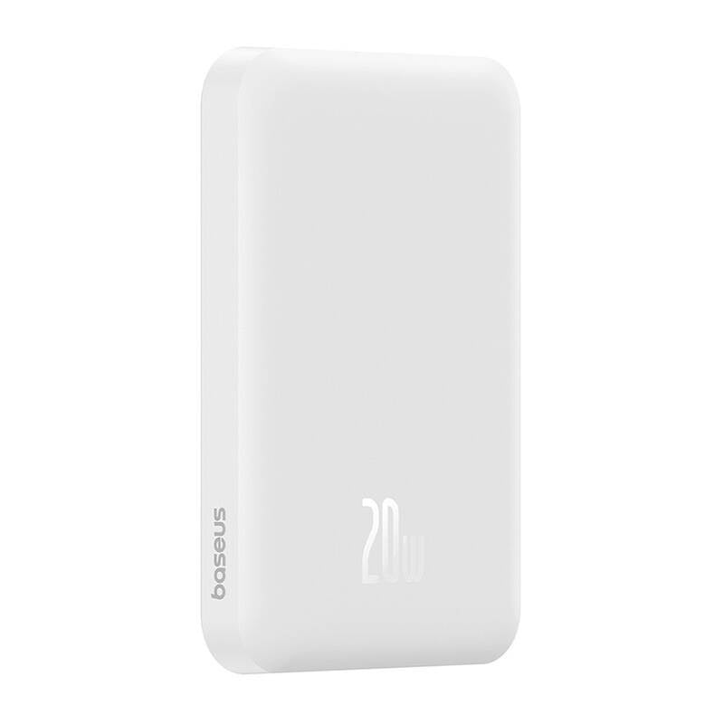 Magnetisk Mini Powerbank Baseus 5000mAh, USB-C 20W (hvid)