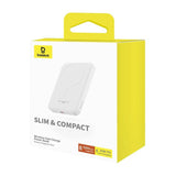 Magnetisk Mini Powerbank Baseus 5000mAh, USB-C 20W (hvid)