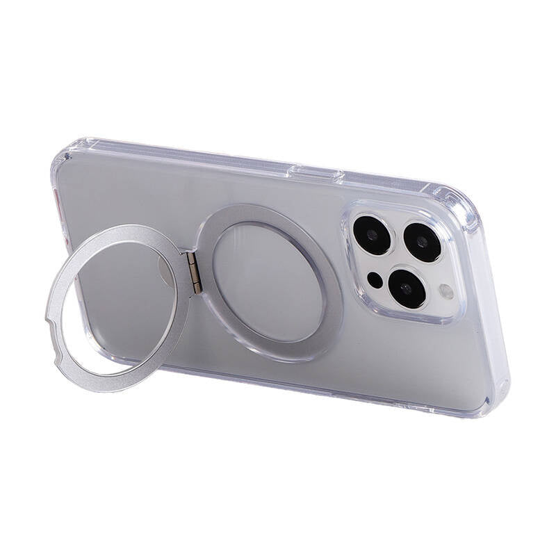 Magnetisk beskyttelsesfoder med håndtag Joyroom JR-BP004 til iPhone 15 Pro Max (gennemsigtig)