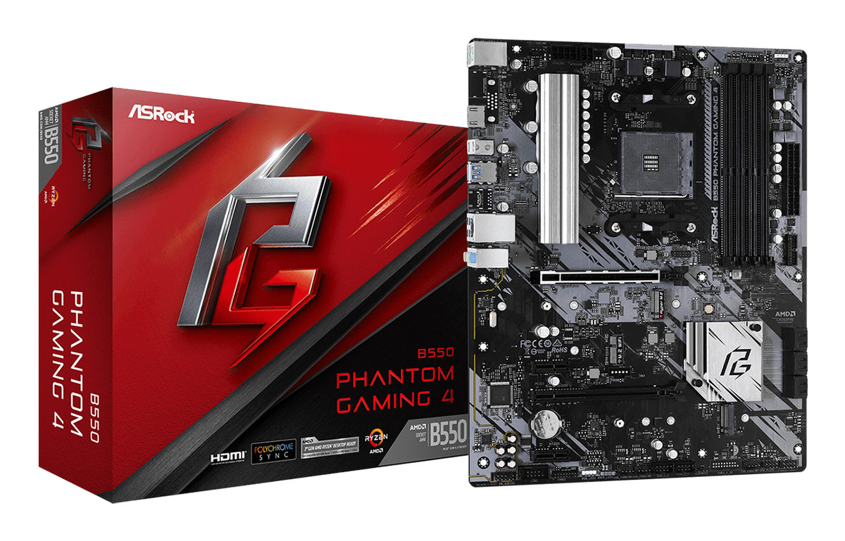 ASRock B550 Phantom Gaming 4 ATX AM4 AMD B550