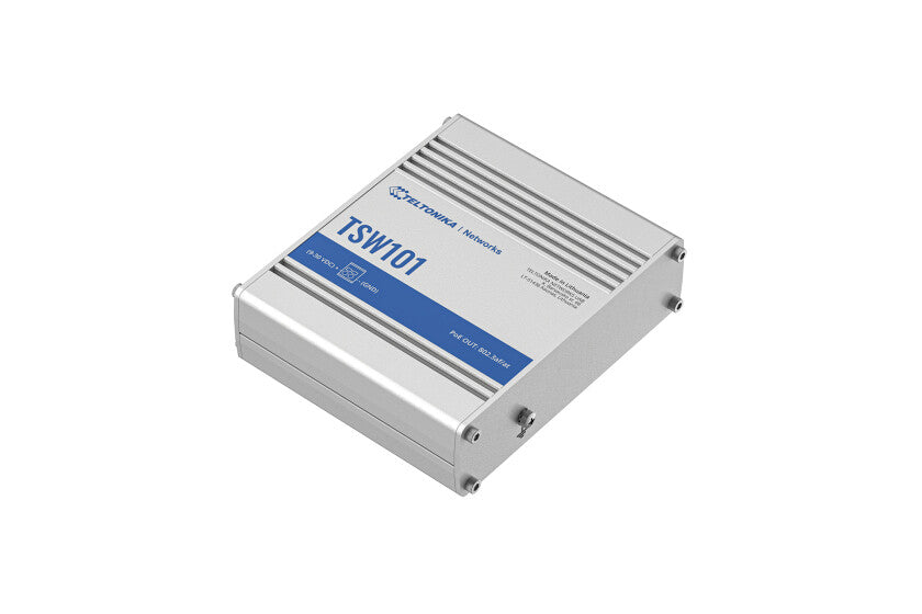 Teltonika TSW101 Gigabit Ethernet (10/100/1000) Strøm over Ethernet (PoE) Metallic