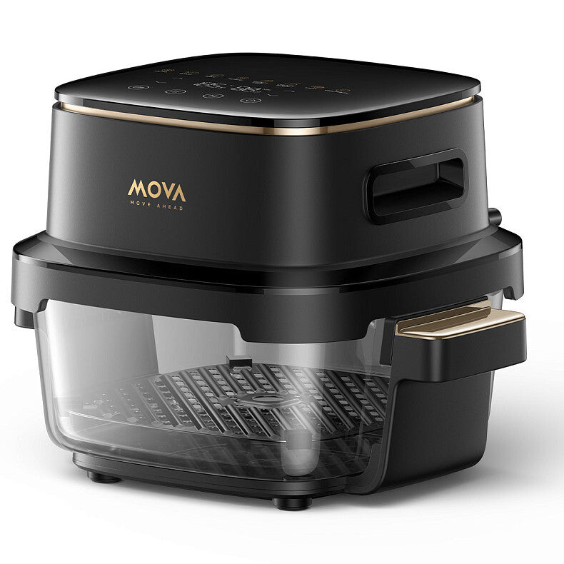 MOVA AF20 PRO frituregryde Enkelt 4 L Enkeltstående 1700 W Varmluftsteger Sort, Guld