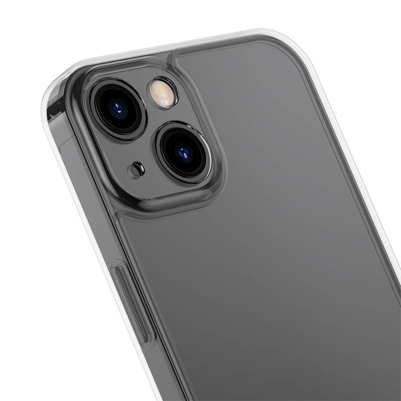 Baseus Frosted Glass Case til iPhone 13 Pro (sort) + hærdet glas