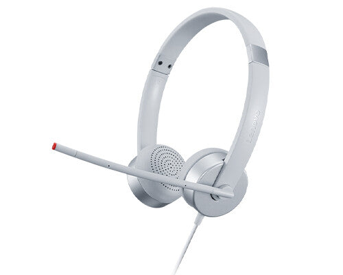Lenovo 100 Stereo Analogue Headset Ledningsført Kontor/Callcenter Sølv