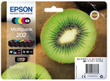 Epson Kiwi 202 blækpatron 1 stk Original Standard udbytte Sort, Foto sort, Blå, Magenta, Gul