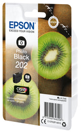Epson Kiwi 202 blækpatron 1 stk Original Standard udbytte Foto sort