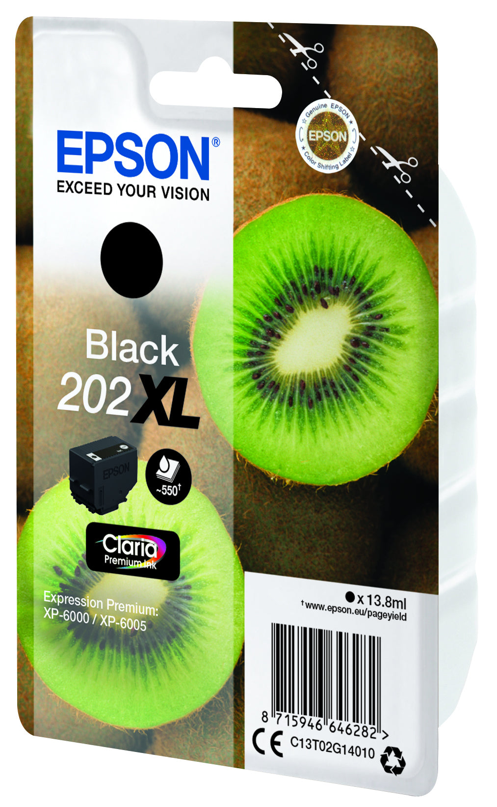 Epson Kiwi 202XL blækpatron 1 stk Original Højt (XL) udbytte Sort