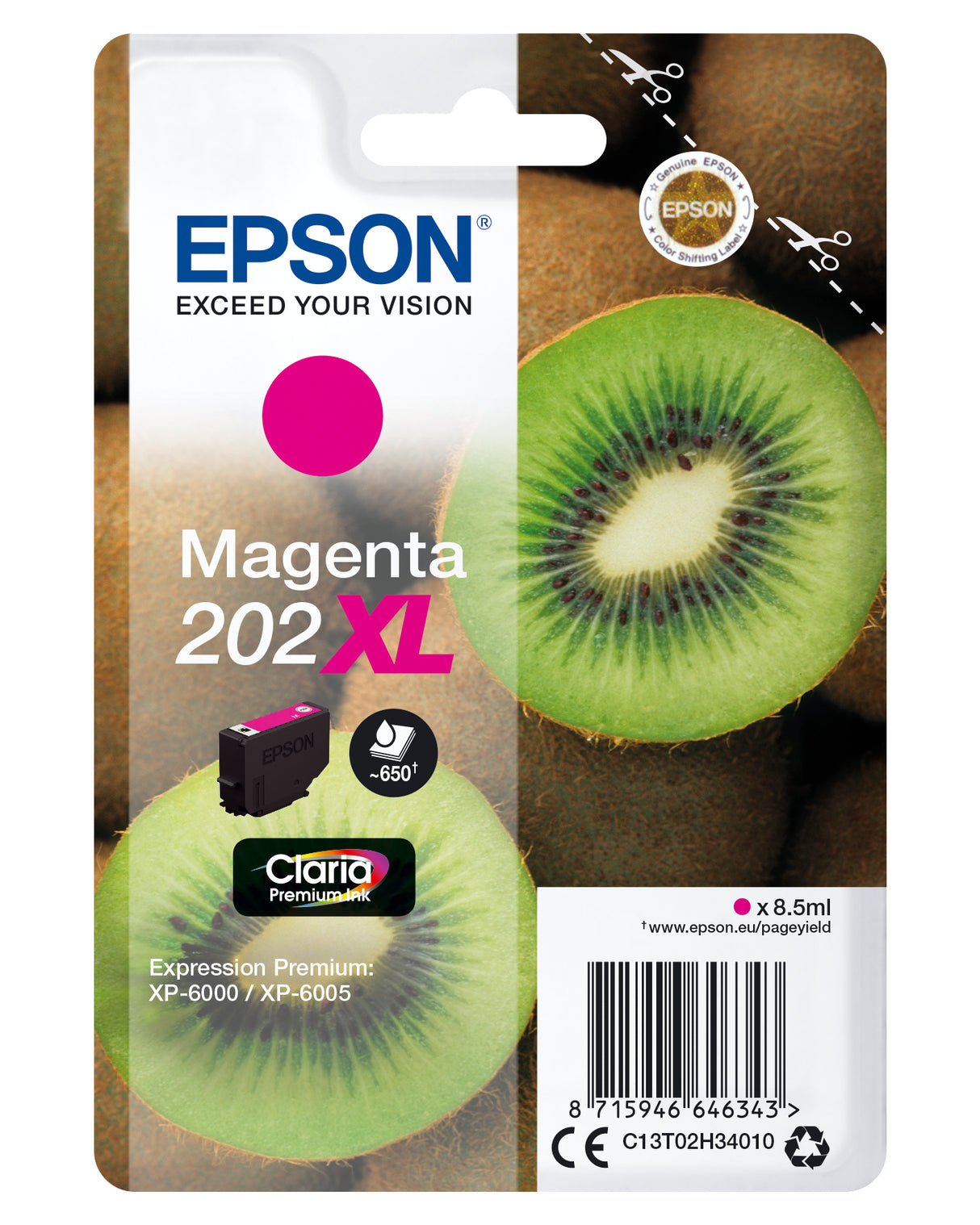 Epson Kiwi 202XL blækpatron 1 stk Original Højt (XL) udbytte Magenta