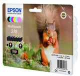 Epson Squirrel C13T37884010 blækpatron 1 stk Original Standard udbytte Sort, Blå, Lys cyan, Magenta, Lys magenta, Gul