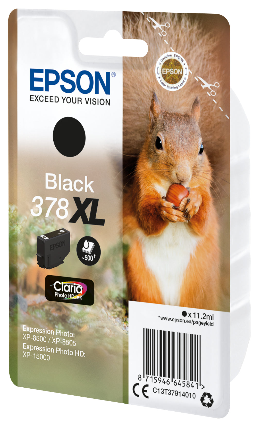 Epson Squirrel C13T37914010 blækpatron 1 stk Original Højt (XL) udbytte Sort