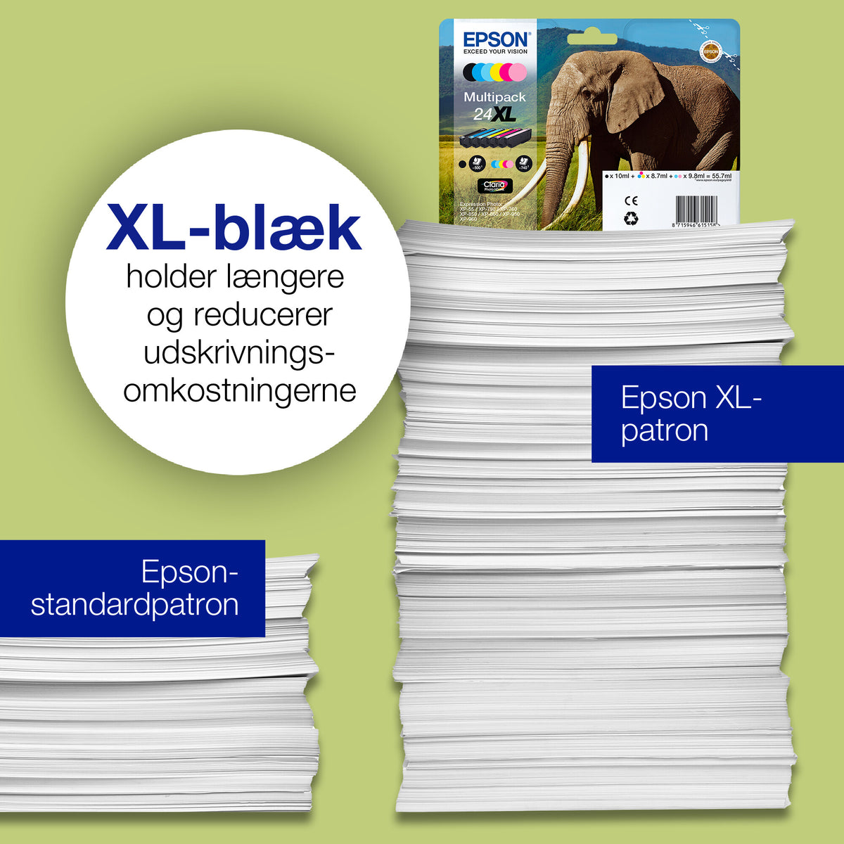 Epson Elephant 24XL elefant Claria Photo HD enkeltpakke gult blæk