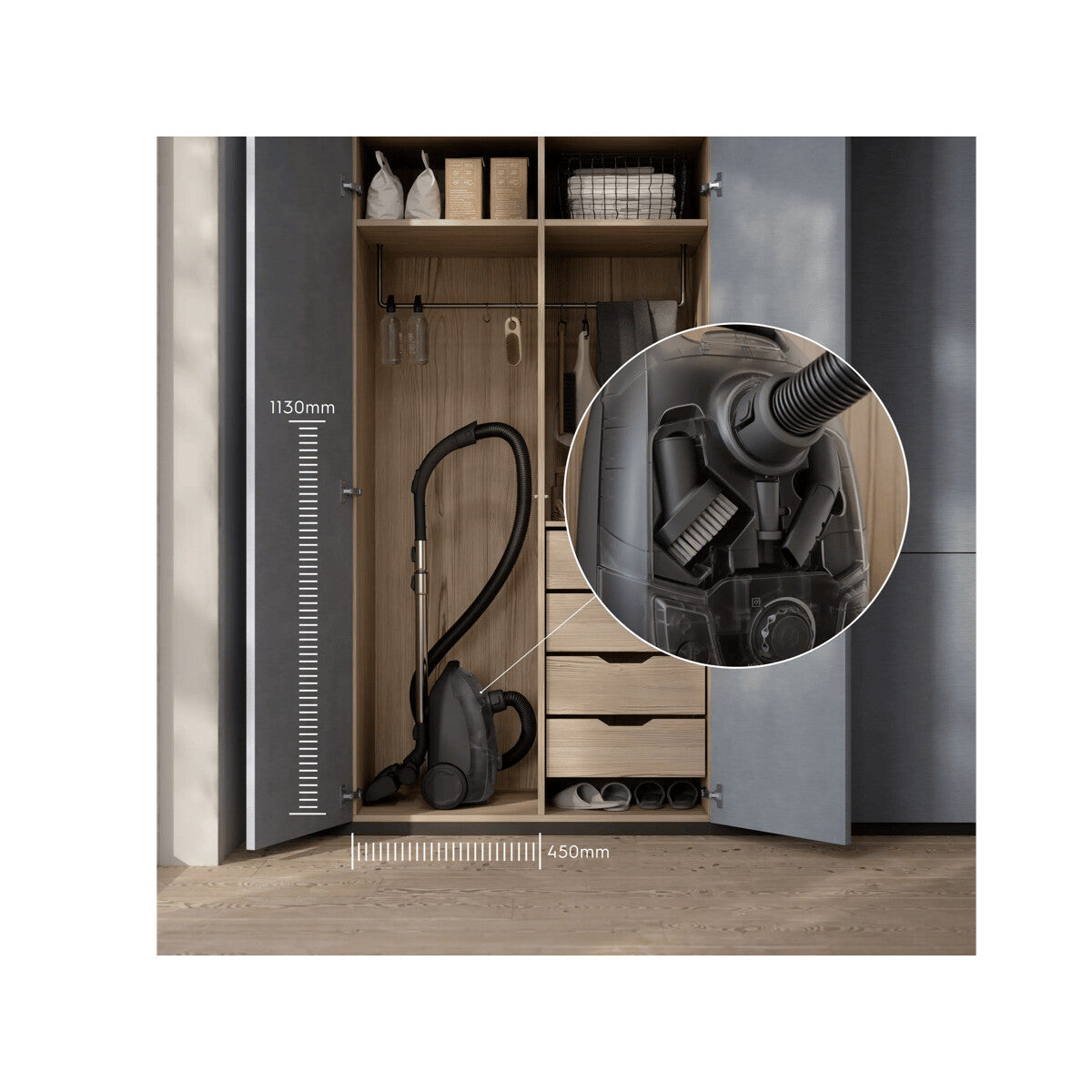Electrolux EB51C1DB 3 L Beholder vakuum Dry 750 W Poseløs