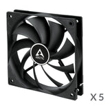 ARCTIC F12 Fan 5-pack Sort 120 mm