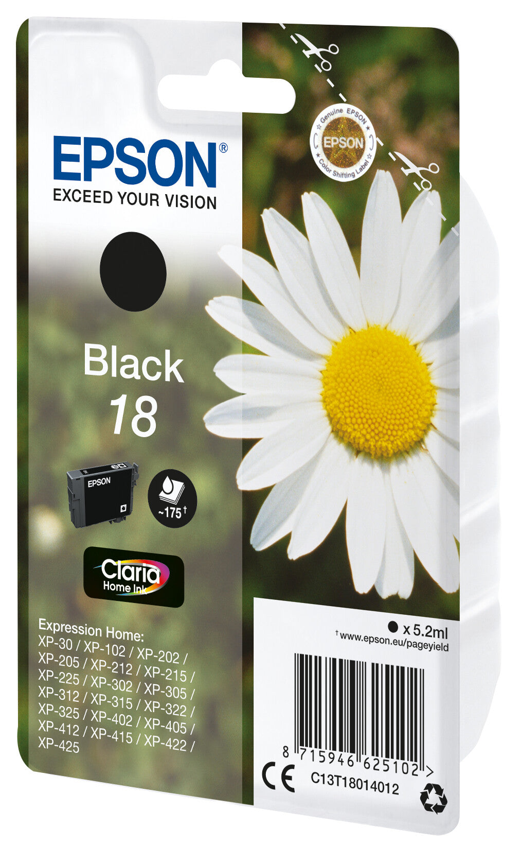 Epson Daisy 18 marguerit Claria Home enkeltpakke sort blæk