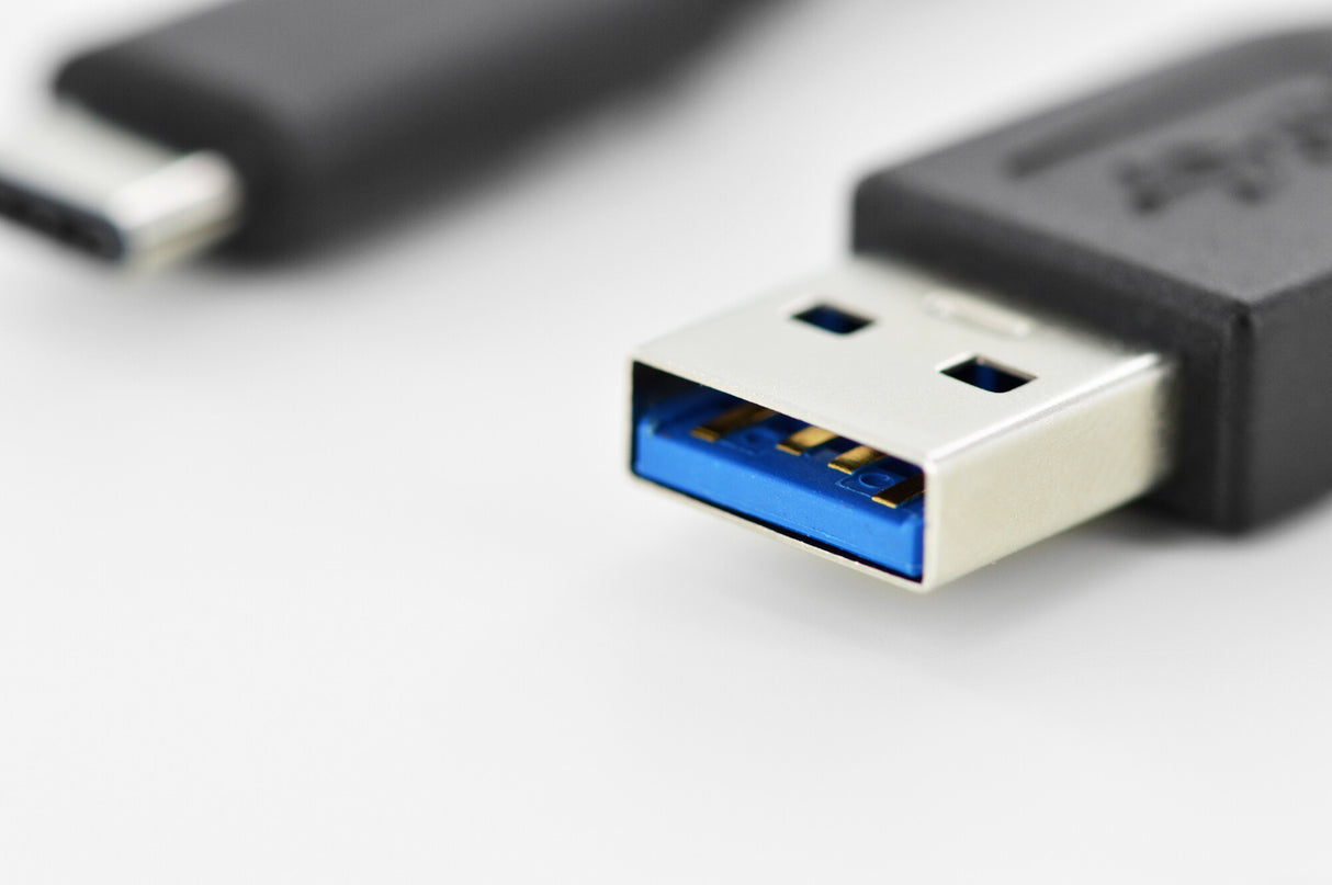 Digitus AK-300136-010-S USB-kabel USB 3.2 Gen 1 (3.1 Gen 1) 1 m USB C USB A Sort
