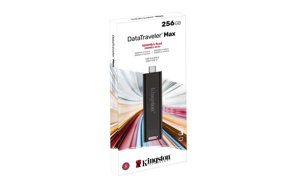 Kingston DataTraveler Max 256GB USB-C 3.2 Gen 2 Sort